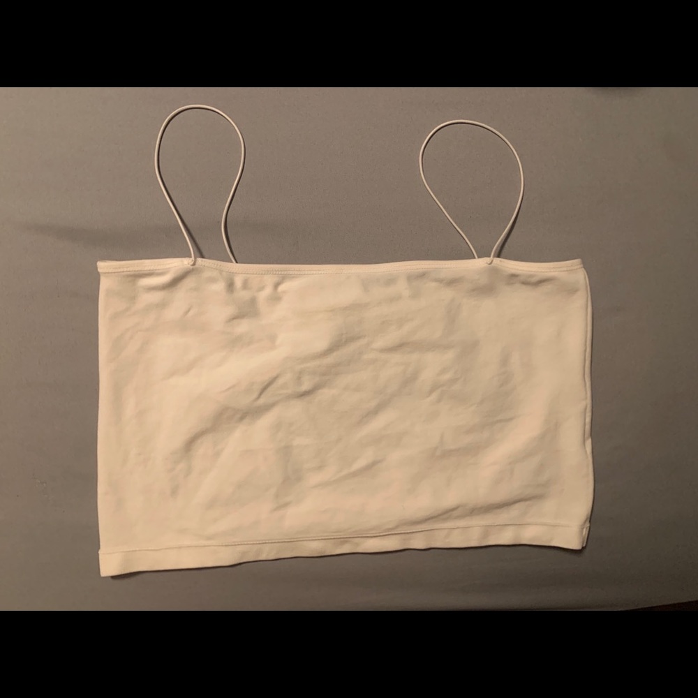 White Simple Crop Top